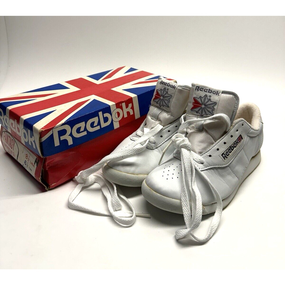 RARE NEW Reebok "Fantasy" White Sneakers 8.5 Womens Shoes 2-981 Made in Korea